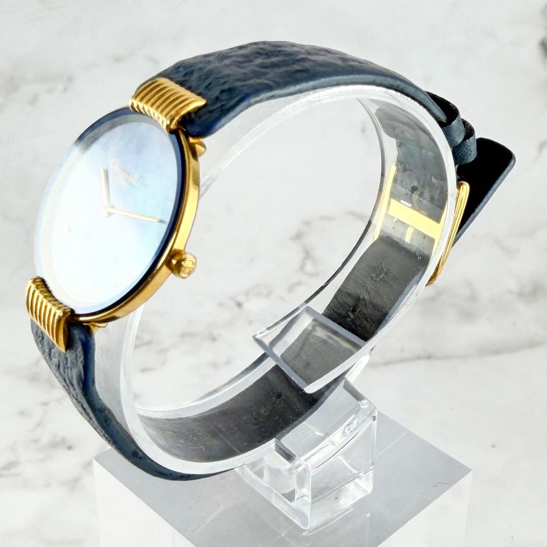 【新品電池】 Dior バギラ 46-153-3 ブルーシェル文字盤 クォーツ