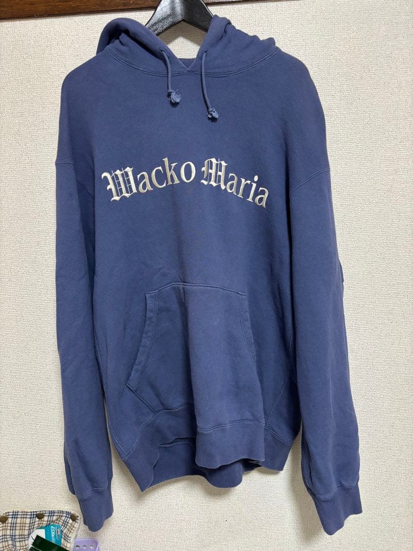 Wacko Maria ネイビー フード付きパーカー