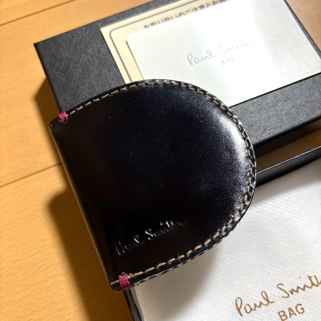 Paul Smith コードバン　馬蹄型　ケース　ブラック　黒　美品