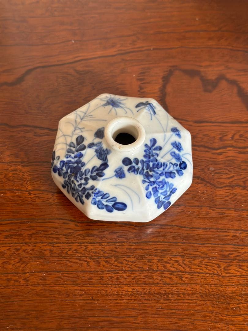 【SALE】アンティーク　染付　一輪挿し　油壺　古伊万里　骨董　蔵出し　華道