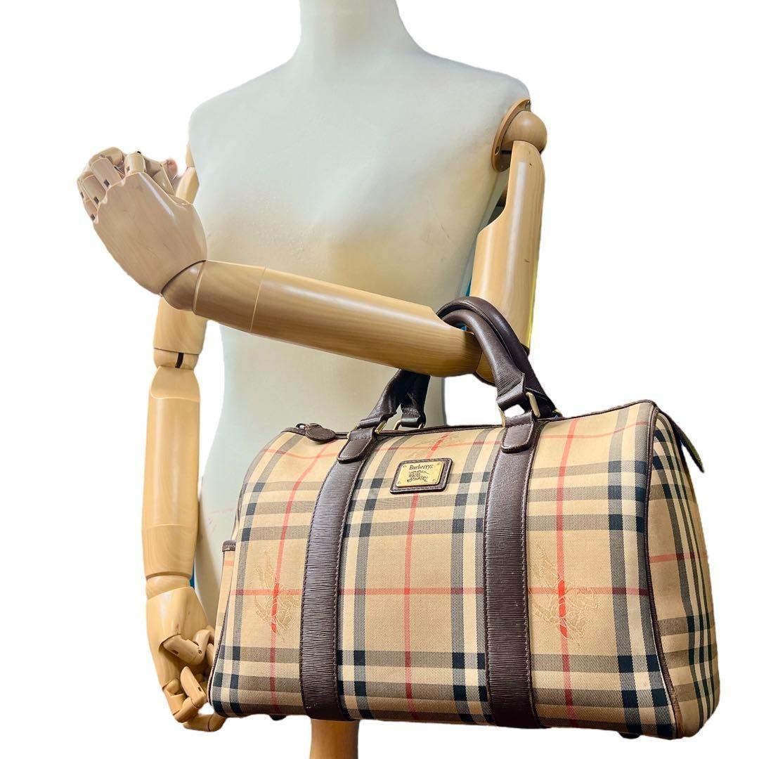 BURBERRY ノバチェック ボストンバッグ レディース 8884