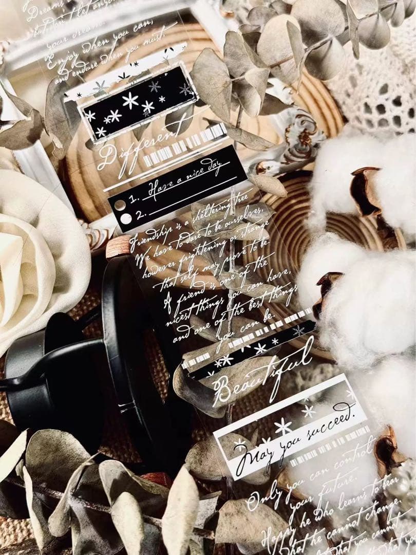 霖蓝汐原创手账《浪漫语录》海外マスキングテープ　マステ 【2646】