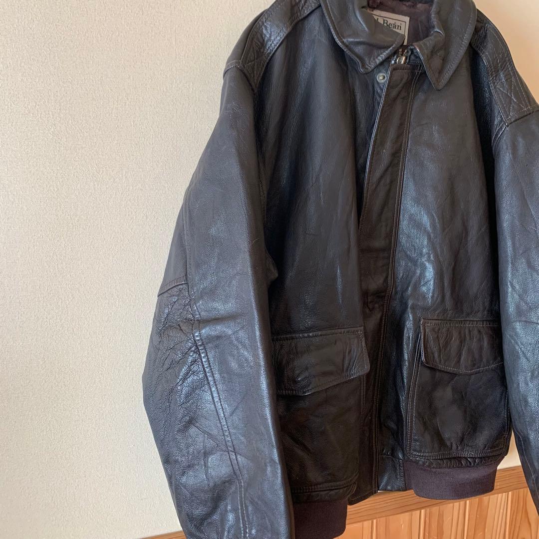 名作　L.L.Bean A-2 フライトジャケット XXL 羊革　シンサレート