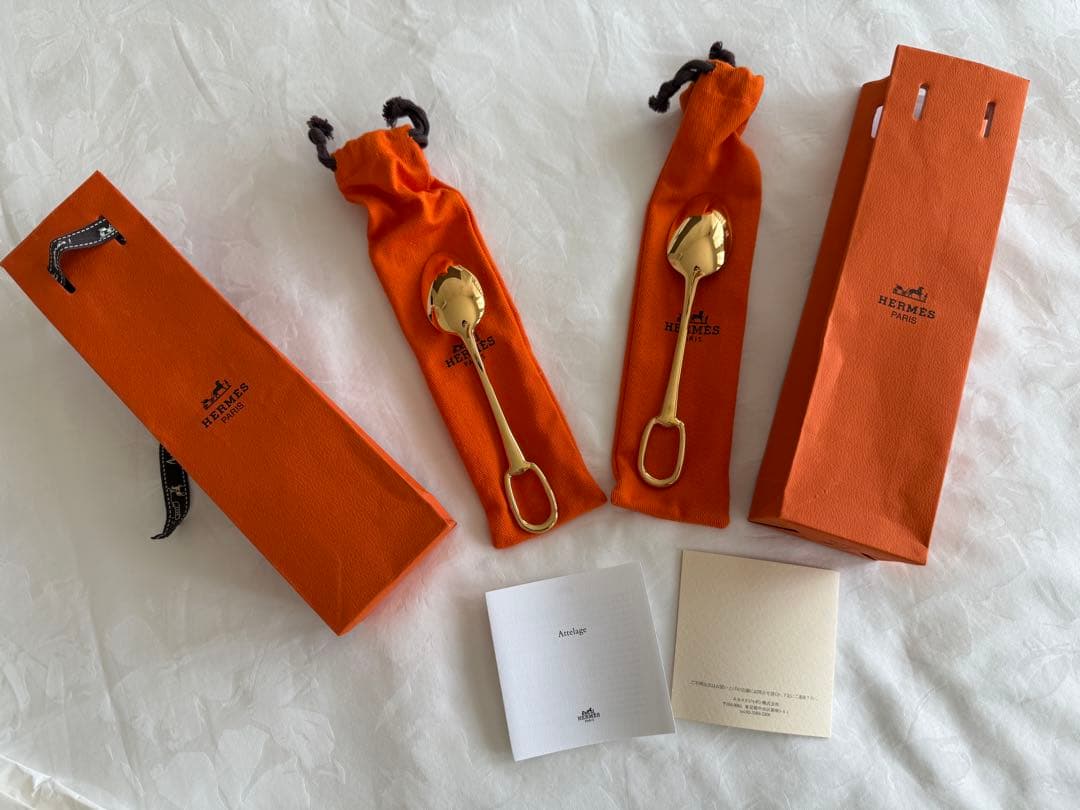 新品未使用ゴールドデザートスプーン 〈グラン・アトラージュ〉2本セット本物保証