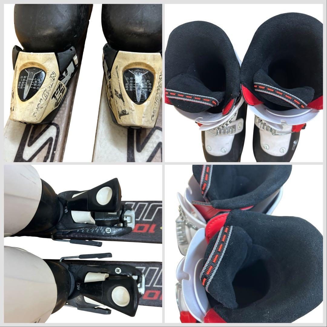 ④SALOMON 110cm☆ HEADブーツストック ジュニアスキー3点セット