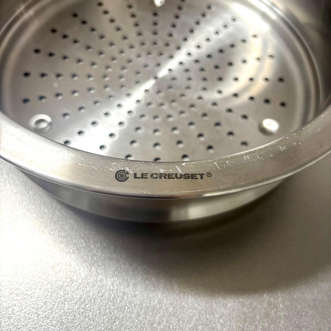 LE CREUSET ステンレス 蒸し器 スチーマー 直径22cm ガラスフタ付