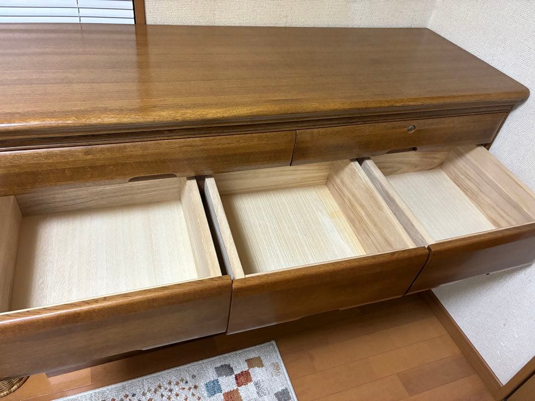 ローチェスト 家具 チェスト 4段 鍵付き