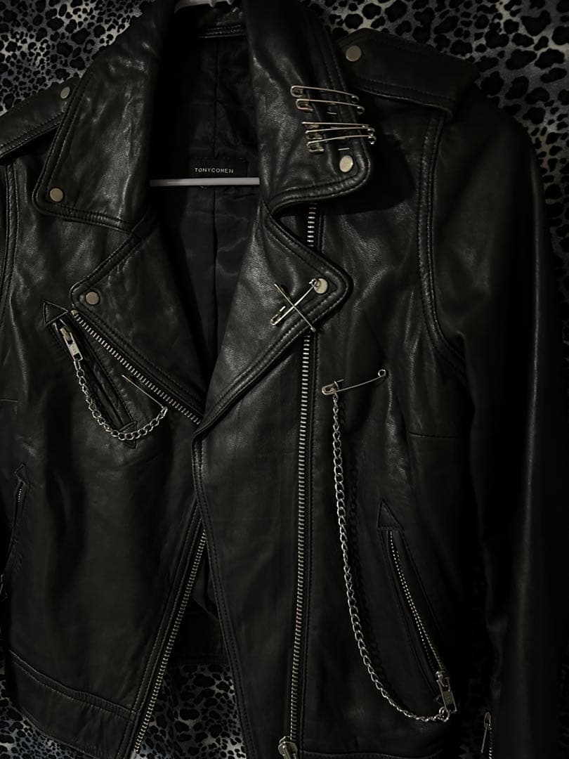 Y2K Black Jacket archive リメイク パンクダメージ 本革