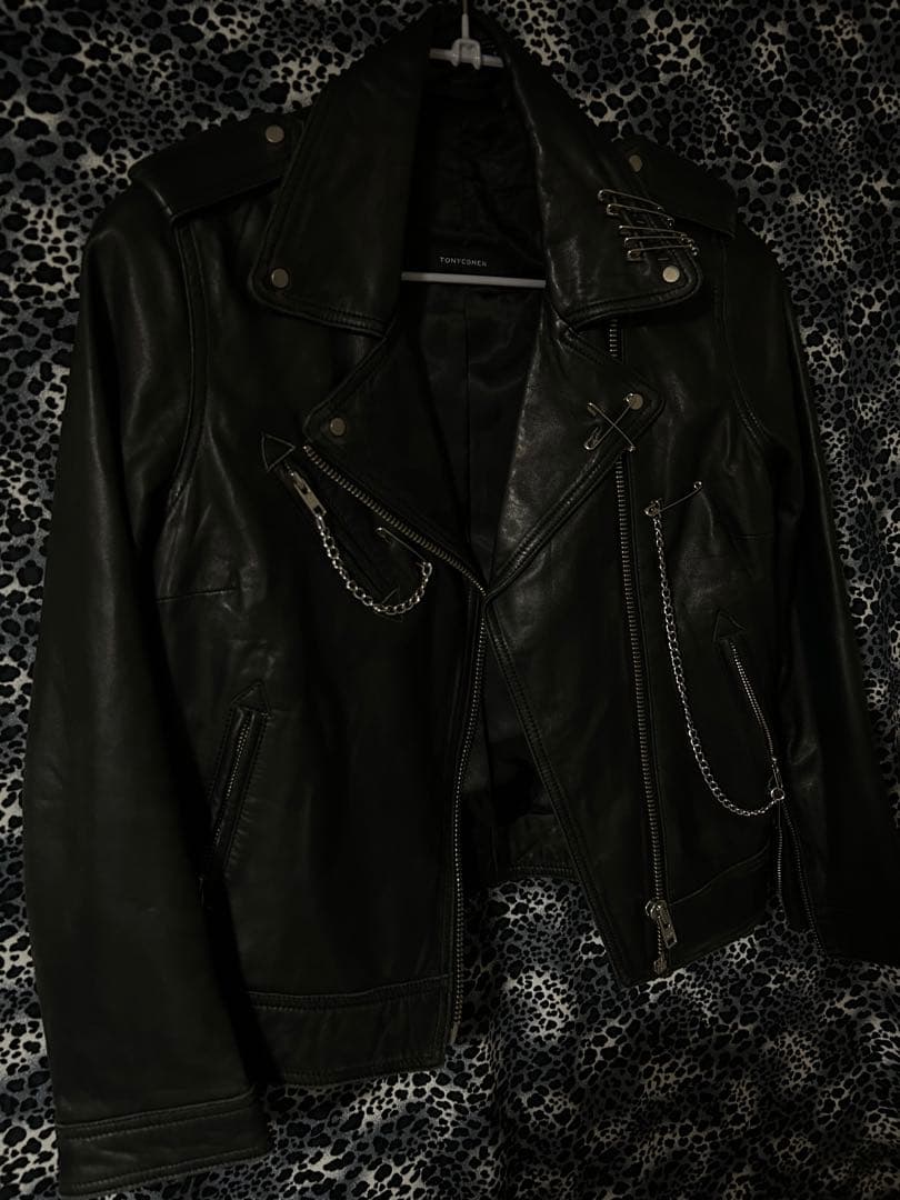 Y2K Black Jacket archive リメイク パンクダメージ 本革