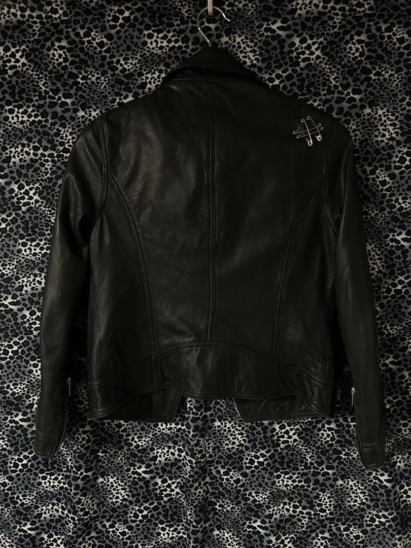 Y2K Black Jacket archive リメイク パンクダメージ 本革