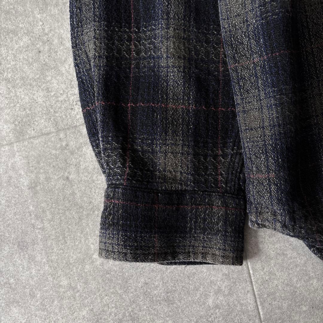 【極美品】RRL ダブルアールエル オンブレチェックシャツ L 三つ星