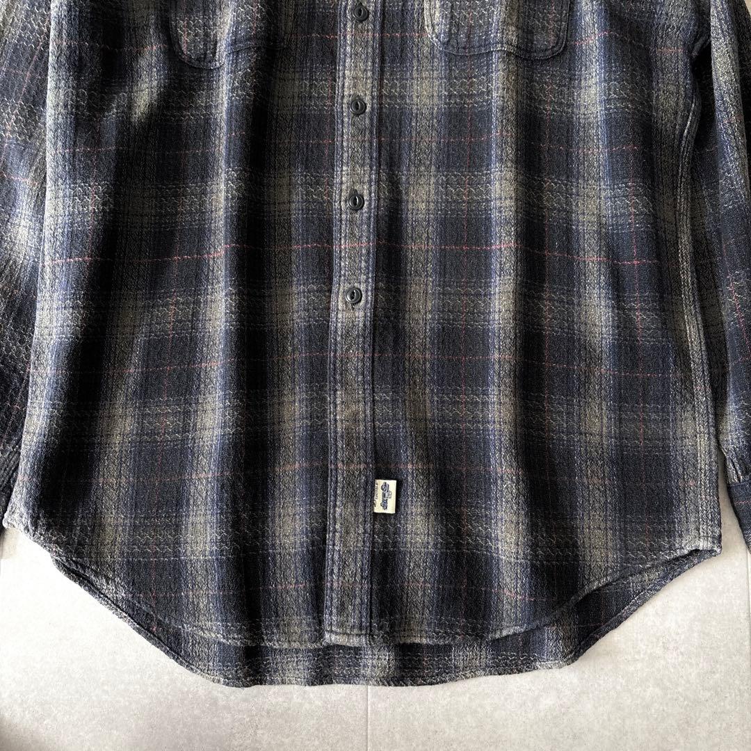 【極美品】RRL ダブルアールエル オンブレチェックシャツ L 三つ星