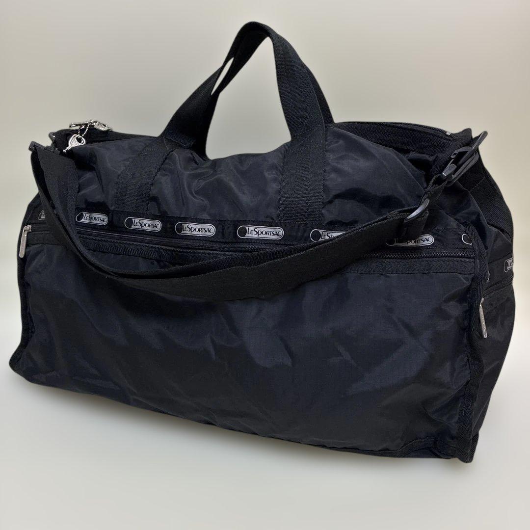 レスポートサック　ボストンバッグ　ショルダーバッグ　ブラック　2way 鍵付き