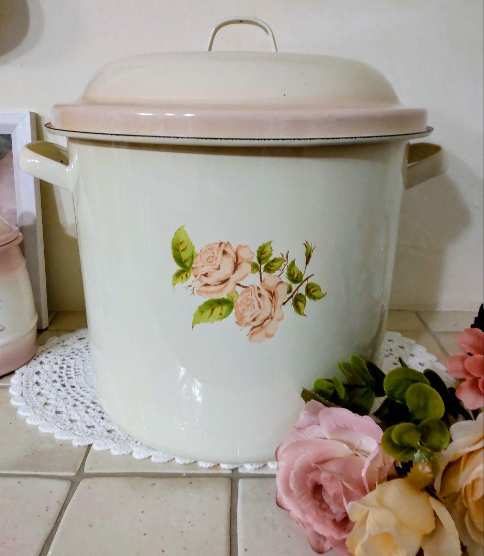 イマン　ダイアナローズ　ホーロー　ライス缶　ストッカー