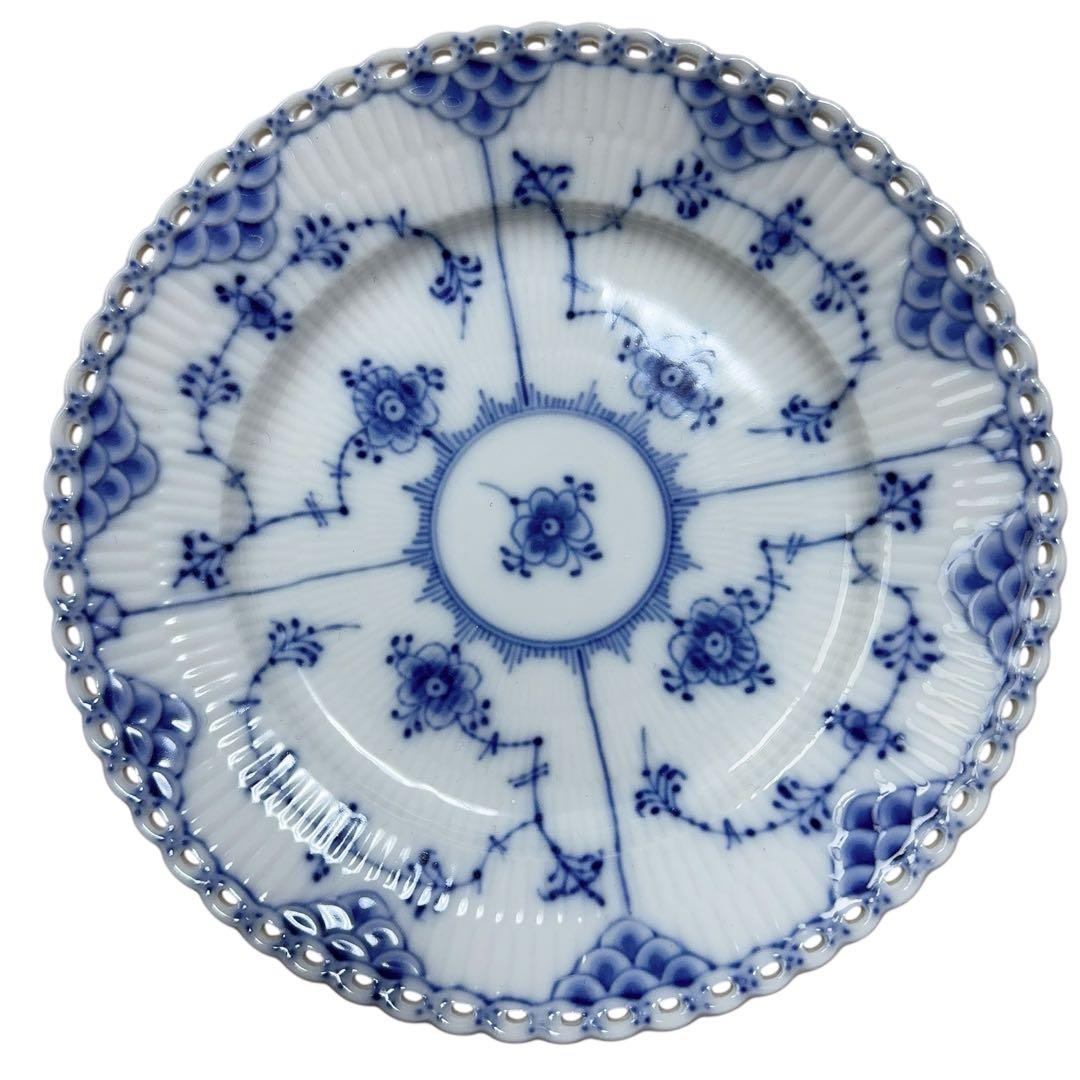 ロイヤルコペンハーゲン ブルーフルーテッド ハーフレース 20㎝弱　4枚