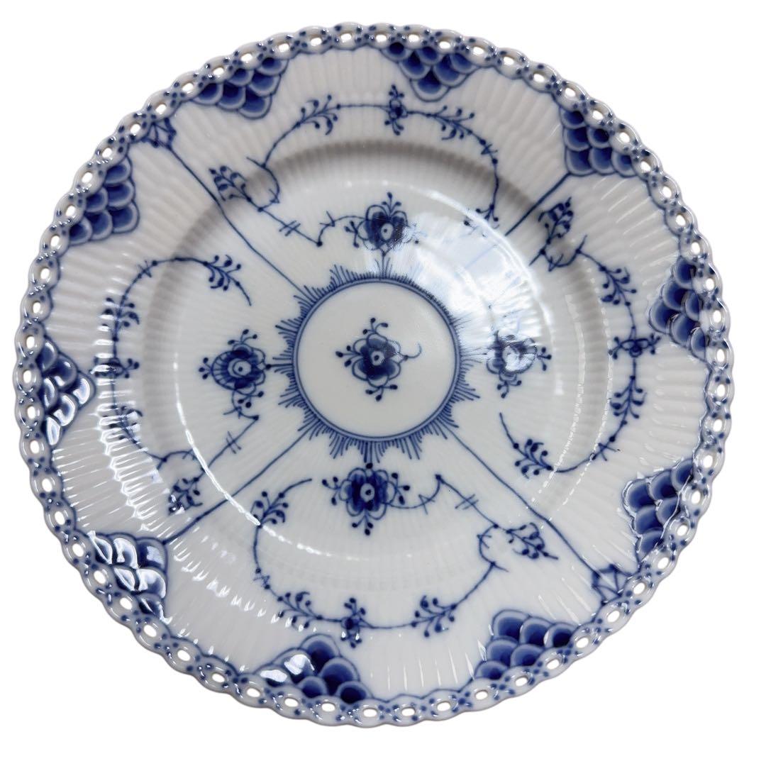 ロイヤルコペンハーゲン ブルーフルーテッド ハーフレース 20㎝弱　4枚