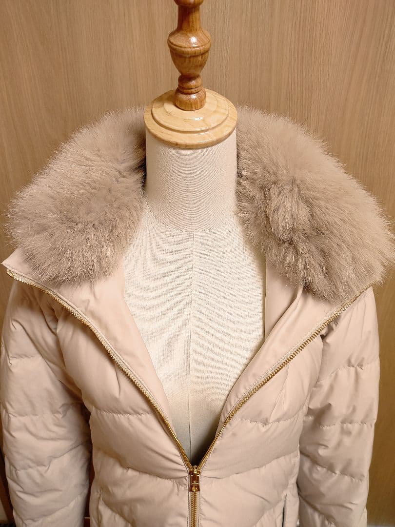 美品/ships シップス フォックスファー　ダウンコート ロング