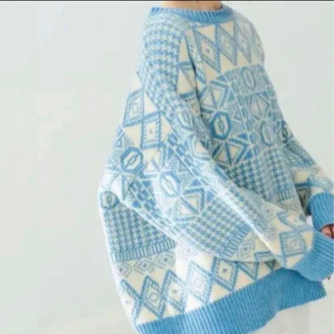 silent 川口春奈着用　モールジャガードニット BEAMS MING by