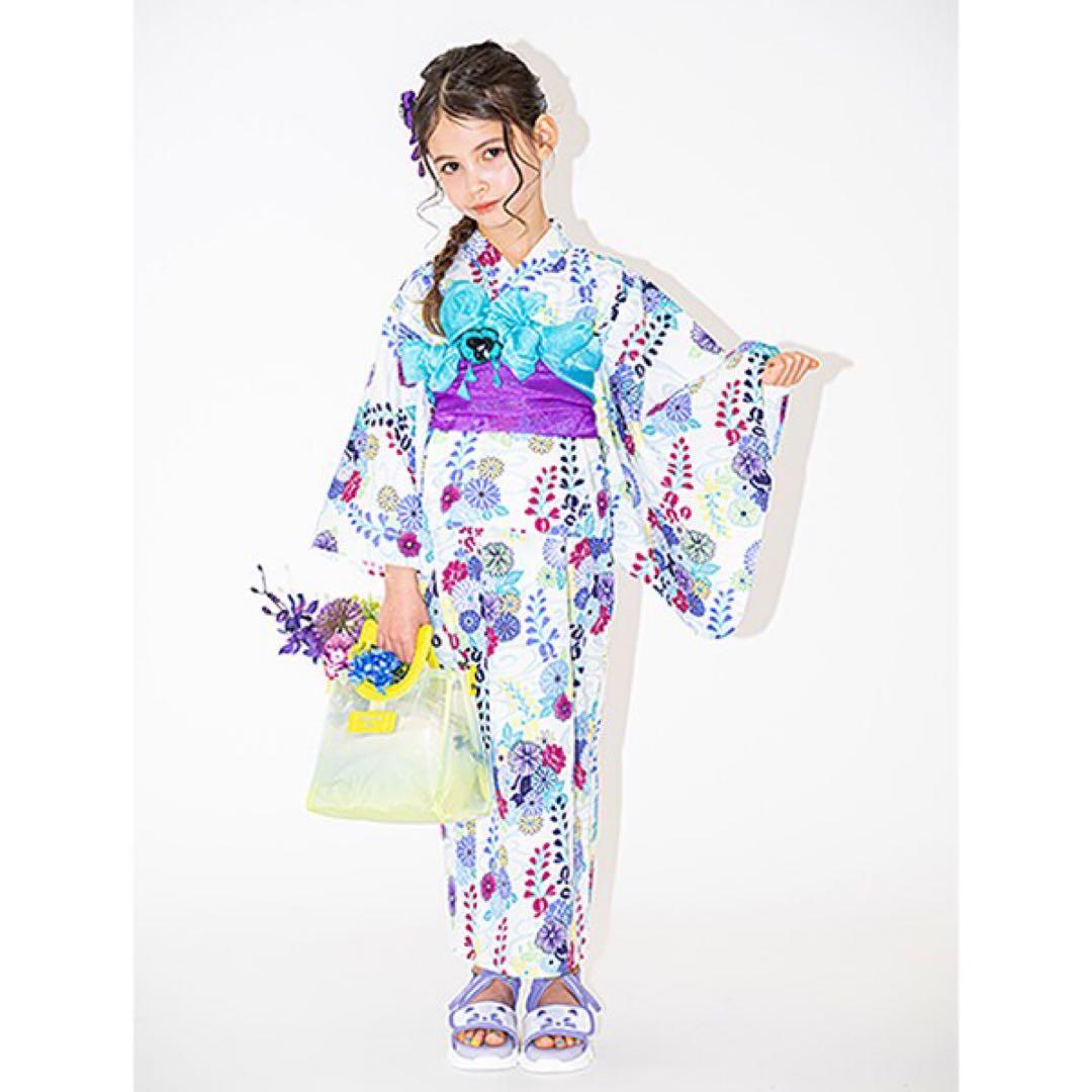 アナスイミニ　浴衣　浴衣ドレス　兵児帯　新品　140