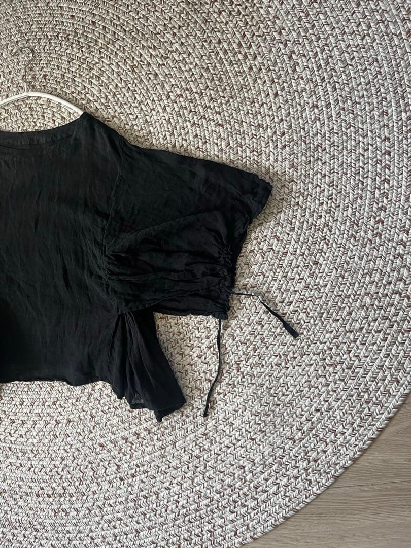 24SS nest Robe リネンガーゼケープ袖ブラウス