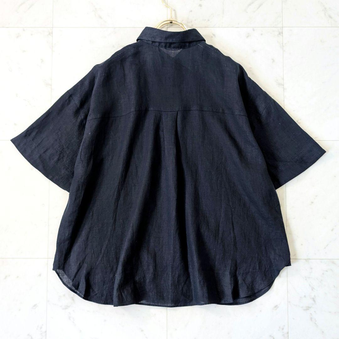 極美品　マッキントッシュロンドン リネンシャツ半袖 麻 ブラウス 38
