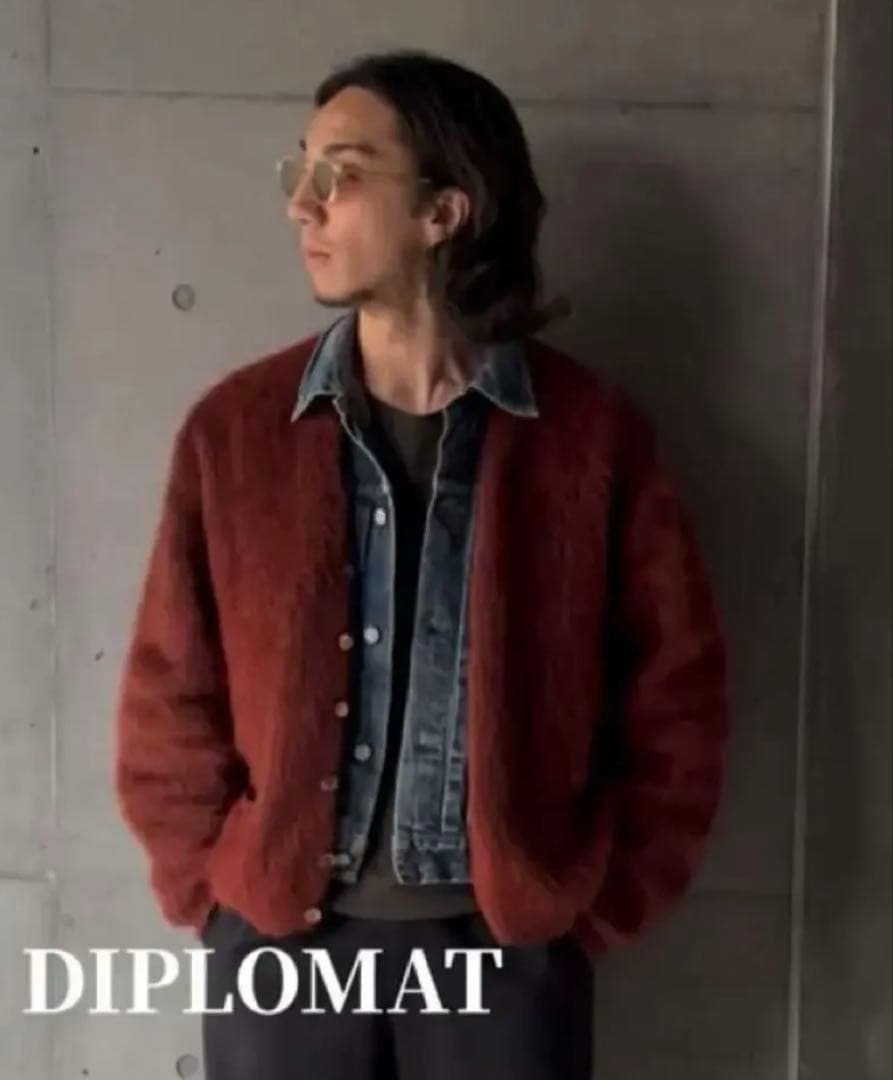 珍*助様 60s 毛足長 モヘア 無地 カーディガン カートコバーン NIRVA