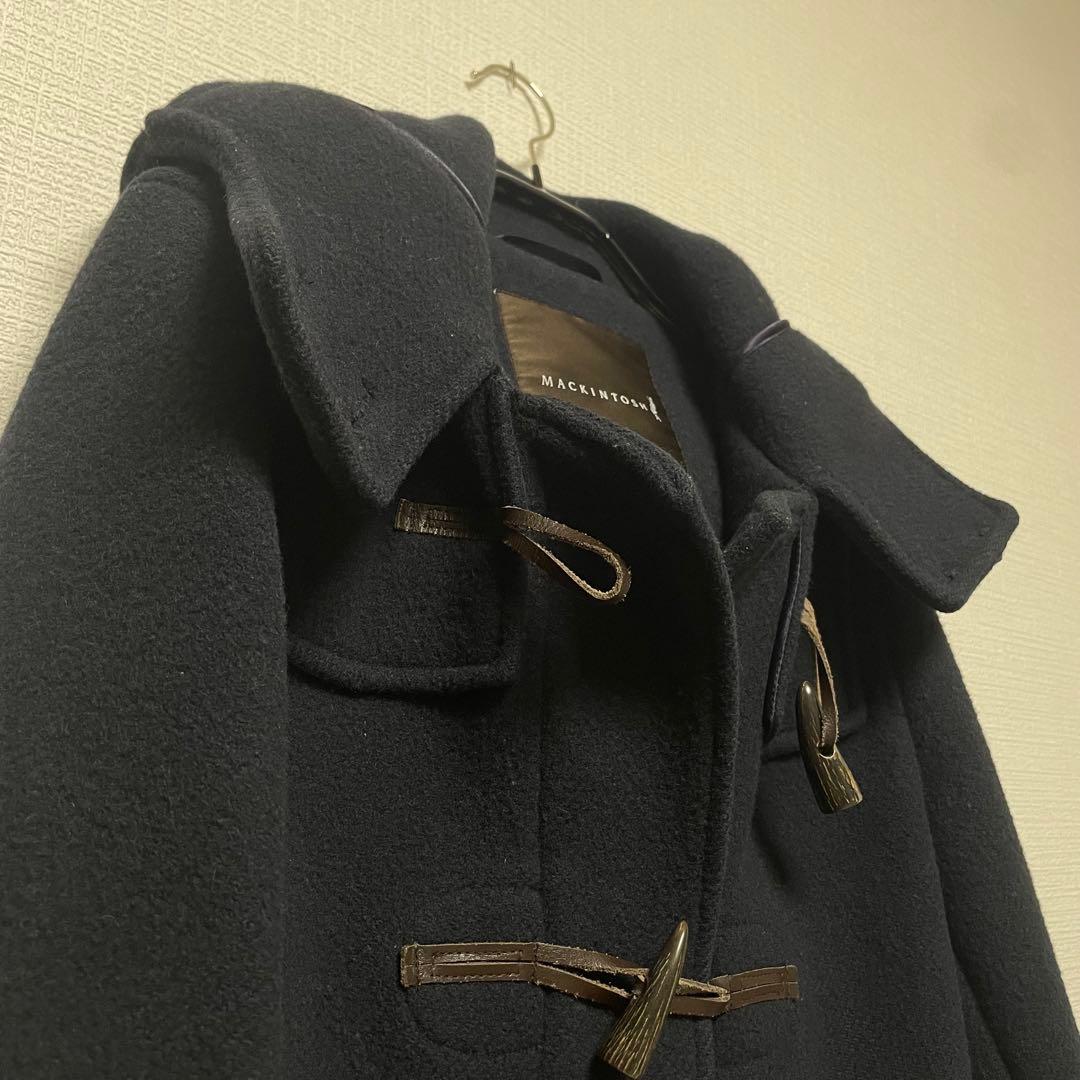 美品 マッキントッシュ　ネイビー ダッフルコート S スコットランド製