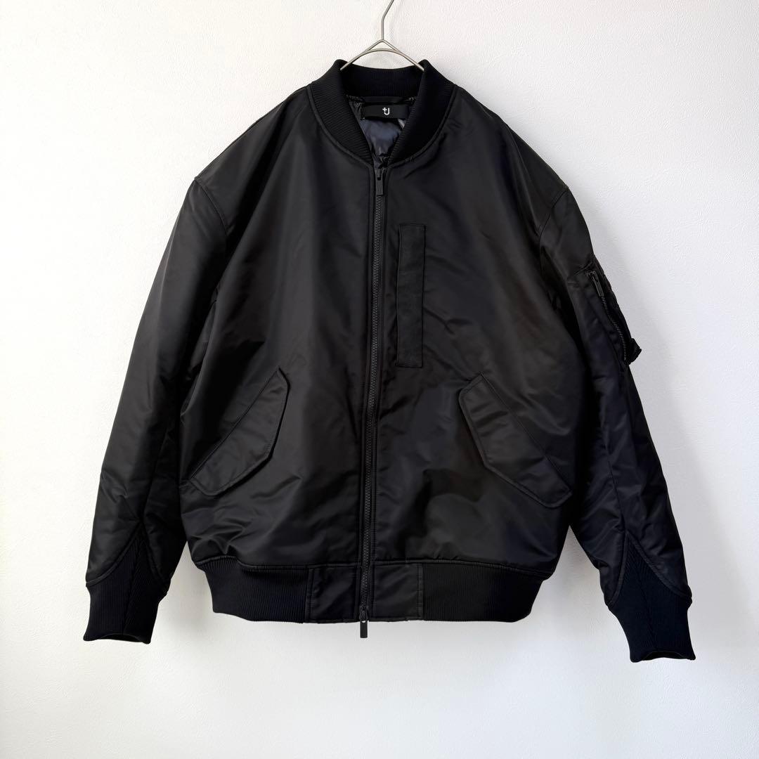 【未使用級✨】ユニクロ+J 復刻版ハイブリッドダウンオーバーサイズMA－1 黒L