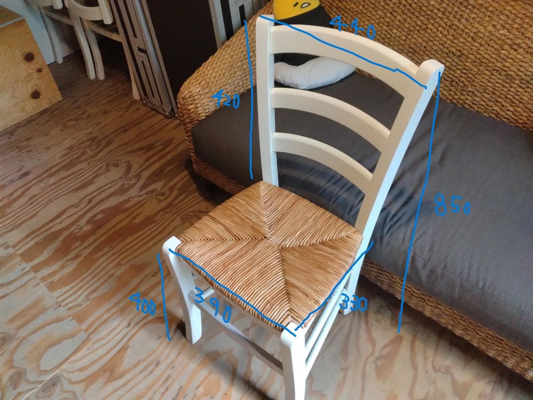 白　テーブルチェア　１脚