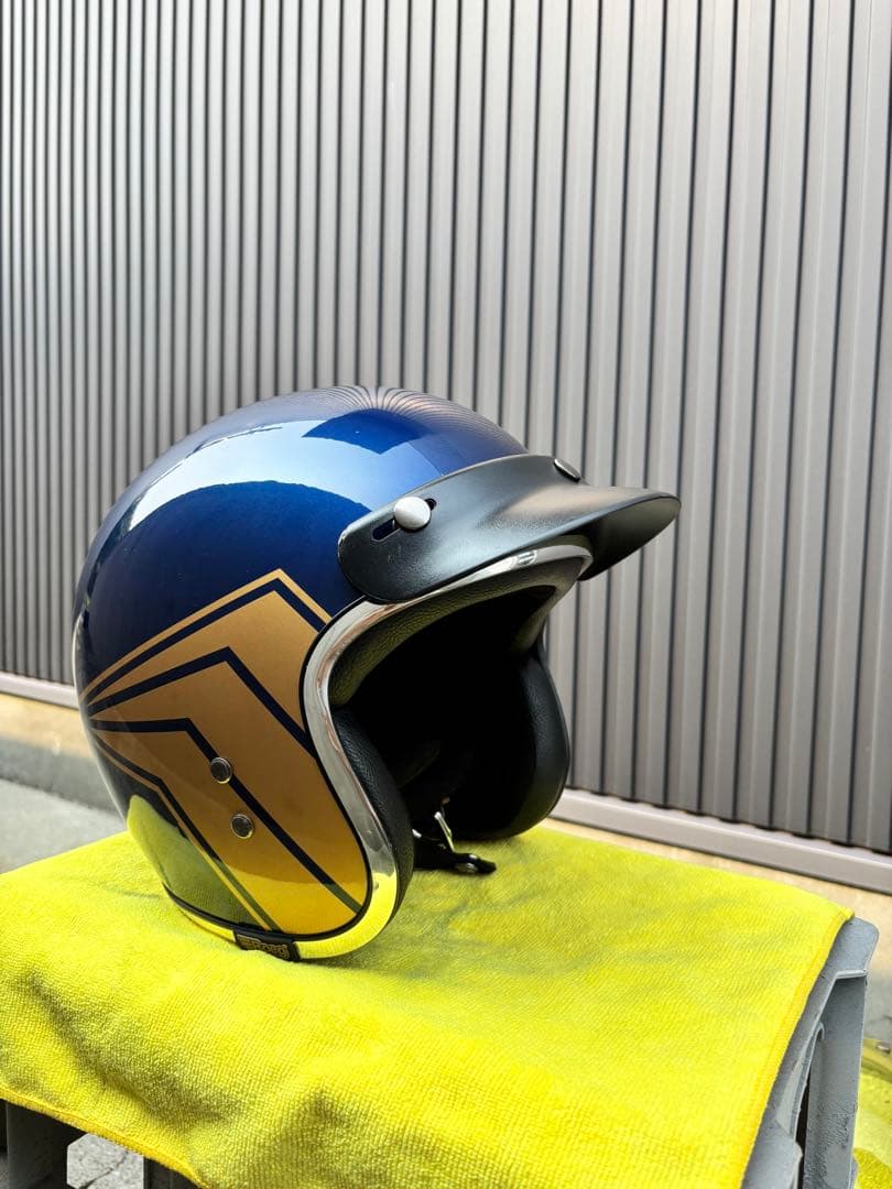 noob　ジェットヘルメット メタリック・ブルー　(装飾品)