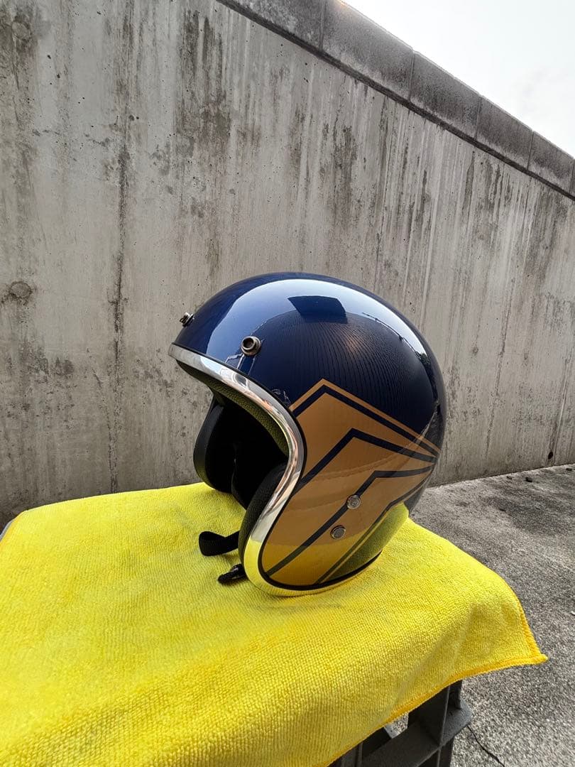 noob　ジェットヘルメット メタリック・ブルー　(装飾品)