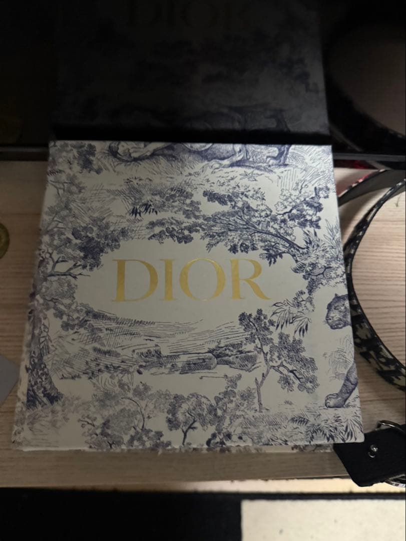 Dior レザーベルト 黒/ベージュ　85値下げ⭕️