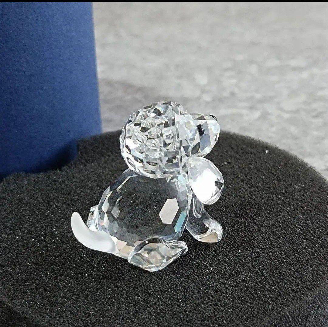 ☘小さな可愛いさ☘ 【SWAROVSKI スワロフスキー】 犬 置物 インテリア