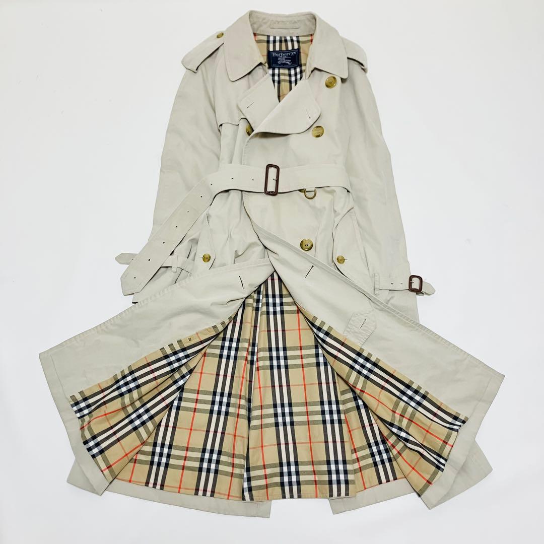 90s BURBERRYS バーバリー 裏地ノバチェック柄 トレンチコート