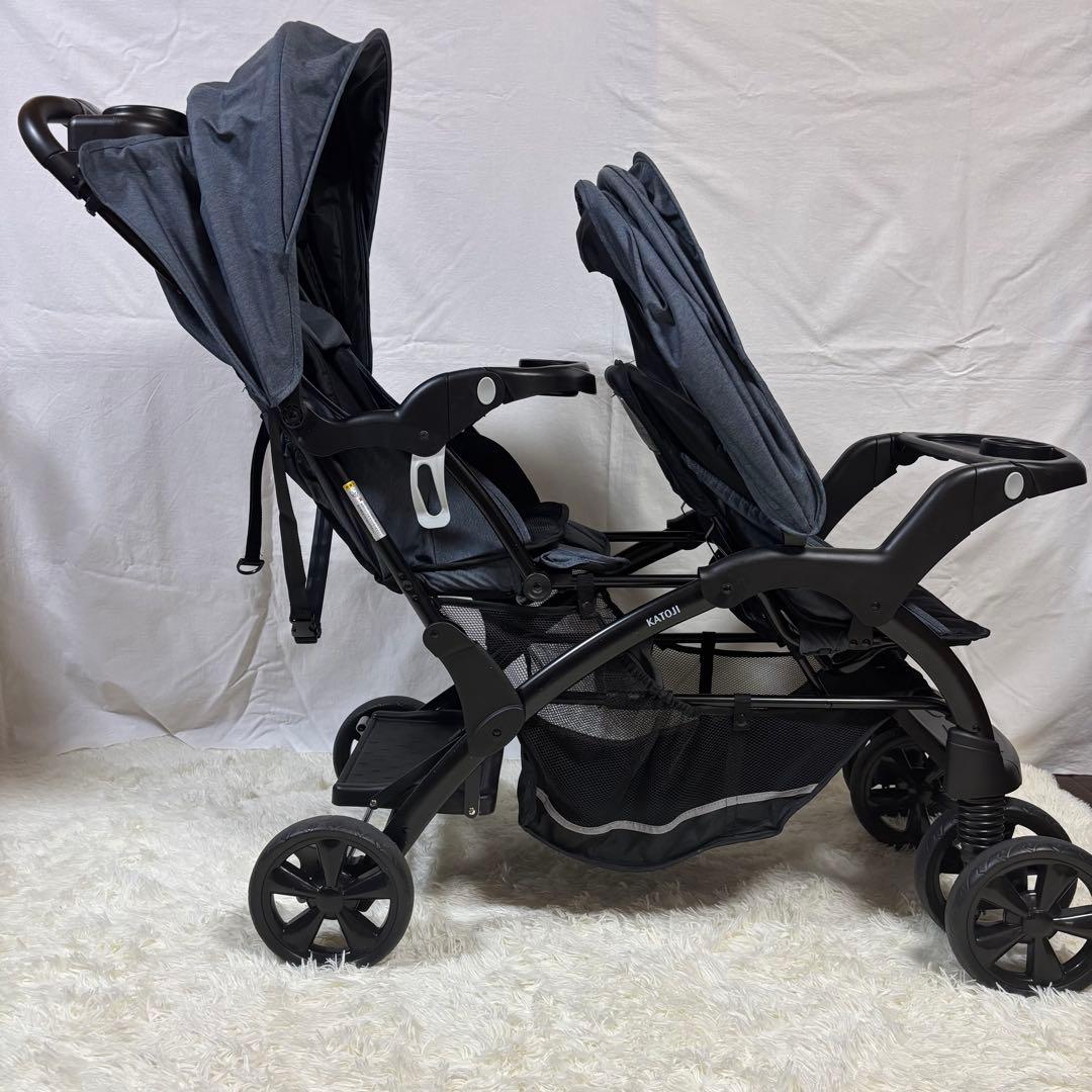【❤️超美品❤️】カトージ　二人乗りベビーカー　二人でゴーDX おまけ付き
