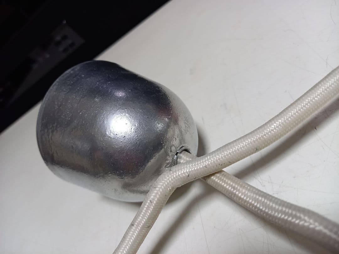 1980's　スペースエイジ　ヴィンテージ　螺旋模様　被せ硝子　吊り下げ　ランプ