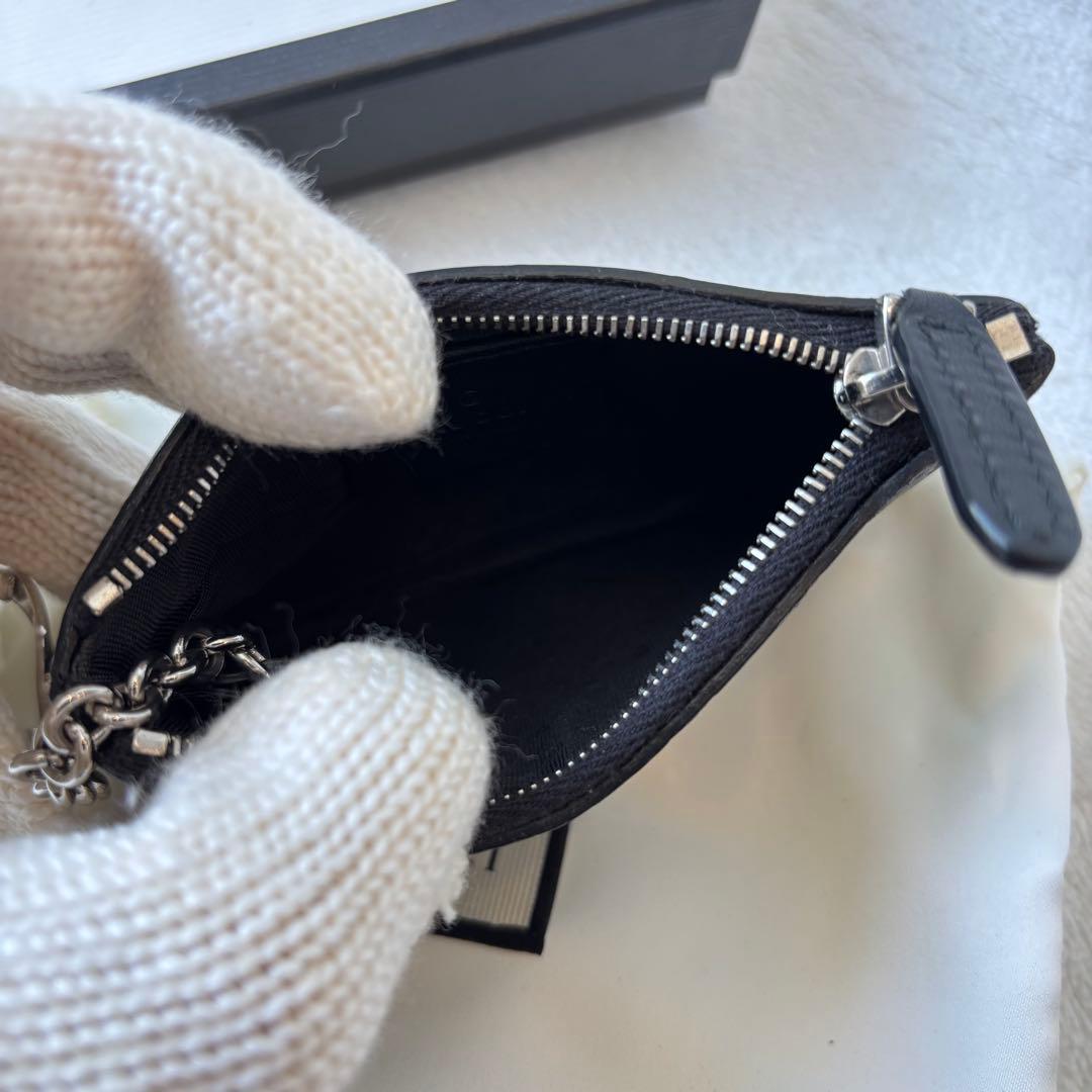 グッチ GUCCI ケース 小銭入れ マイクロ グッチッシマ ブラック 黒
