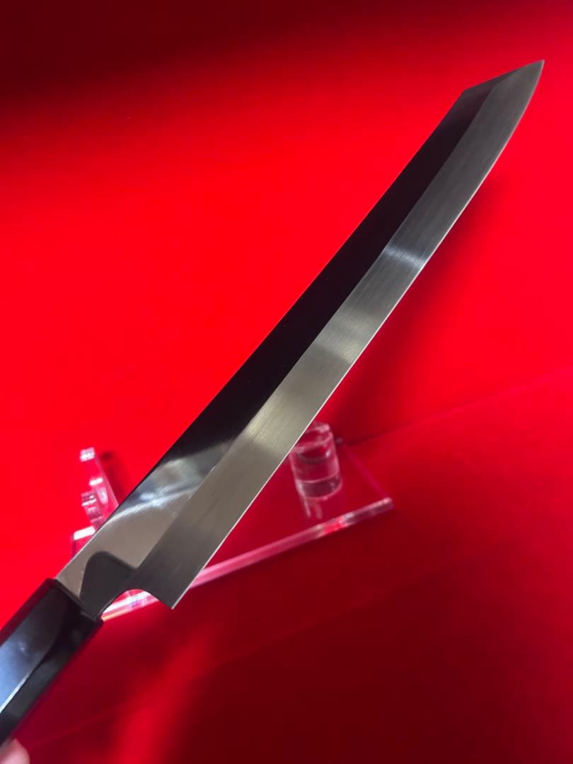 01552 包丁　剣型切付　尺　鏡面仕上げ　切味抜群　箱付　未使用品