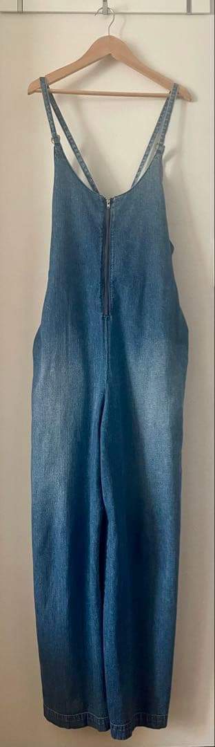 【美品】現行品　デニムオーバーオール ジッパー付き