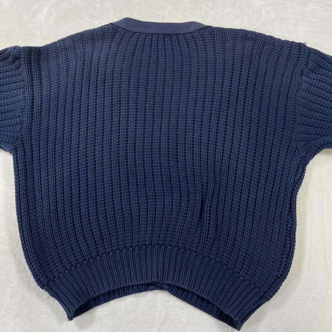 agnès b. HOMME　ビッグシルエットローゲージカーディガン　ネイビー