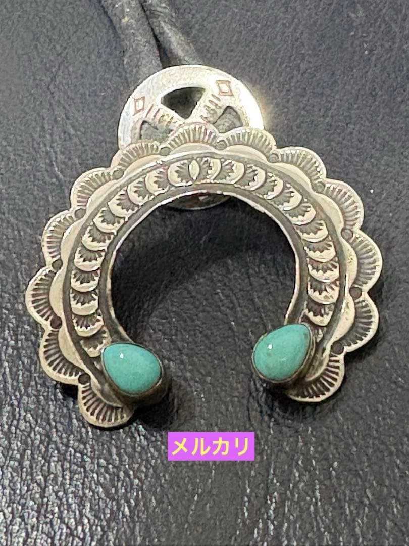 ♦︎最終価格♦︎ナバホ　ナジャ　ターコイズ×スタンプワークsilverネックレス