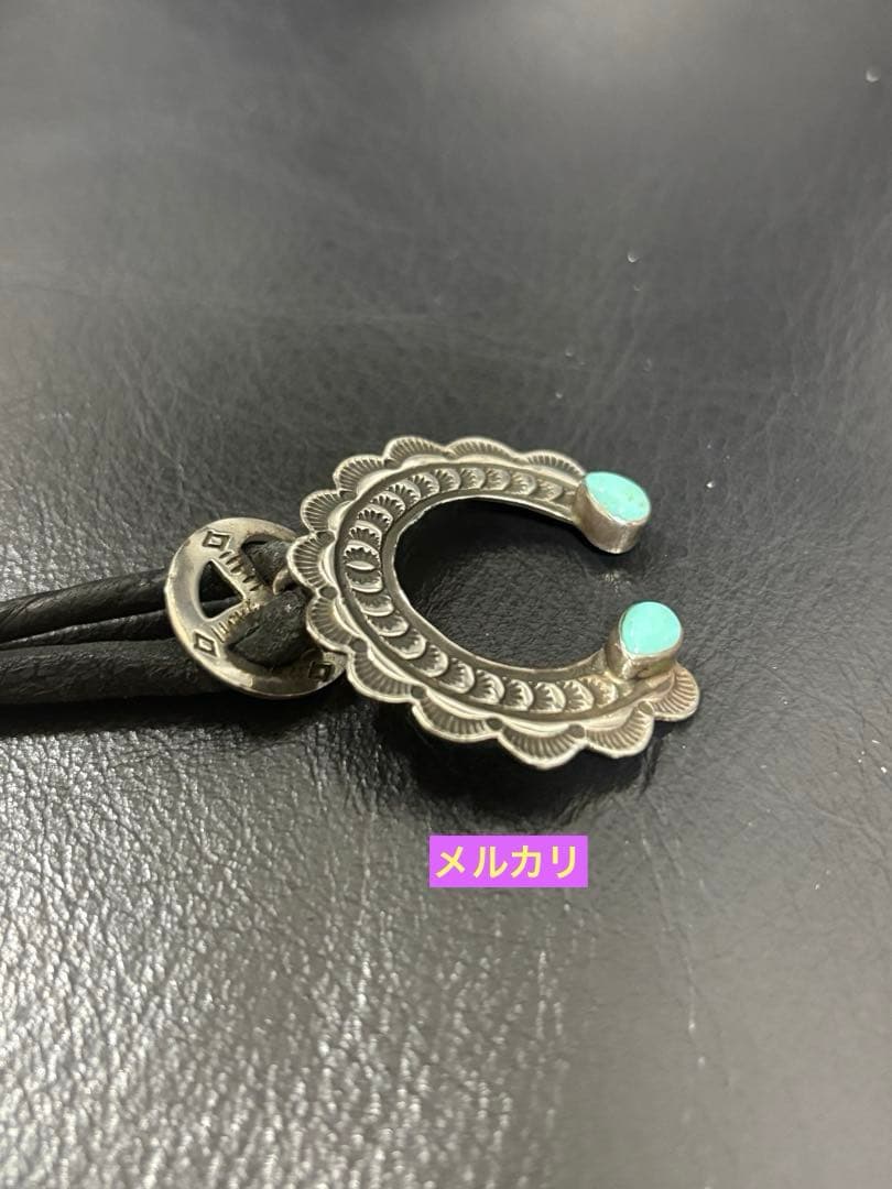 ♦︎最終価格♦︎ナバホ　ナジャ　ターコイズ×スタンプワークsilverネックレス