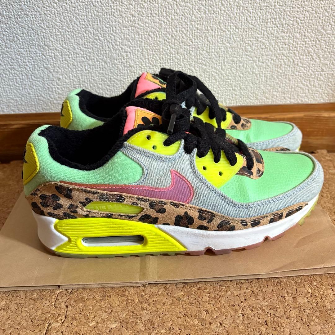 【美品】NIKE WMNS AIR MAX 90 LX ANIMAL 23.5