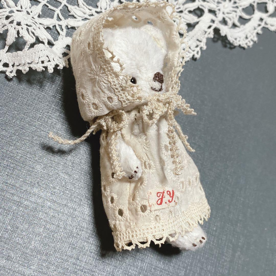 テディベア ハンドメイド ai bear 白くま 手のひらサイズ クマ 12㎝