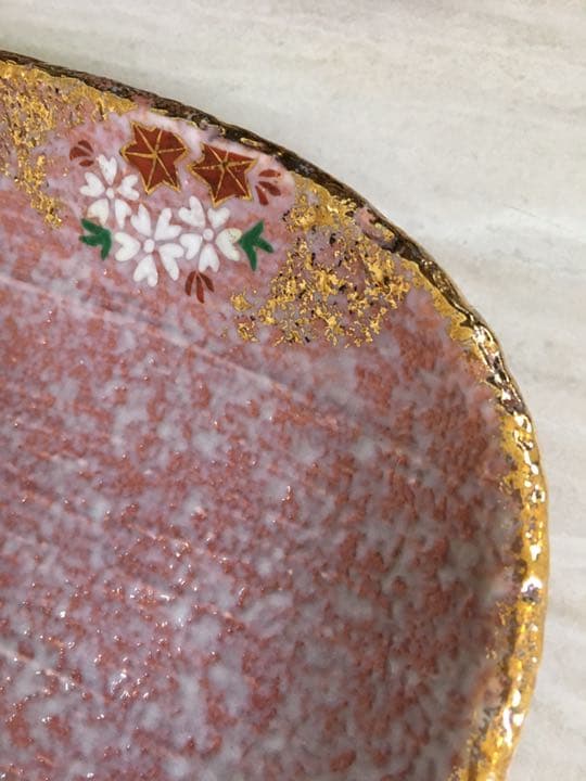 雲錦(桜と紅葉)　皿　オーバル　(5枚)