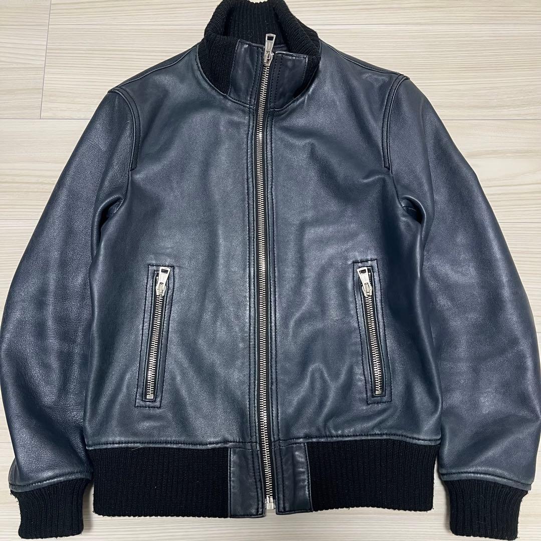 【美品】WACKOMRIA ワコマリア レザー　ジップブルゾン　　M ラムレザー