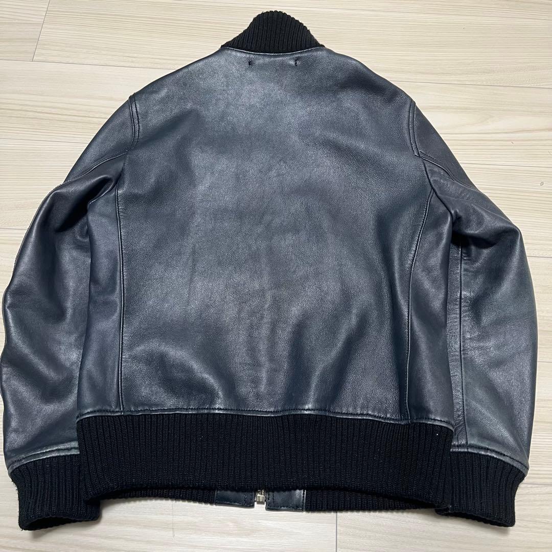 【美品】WACKOMRIA ワコマリア レザー　ジップブルゾン　　M ラムレザー