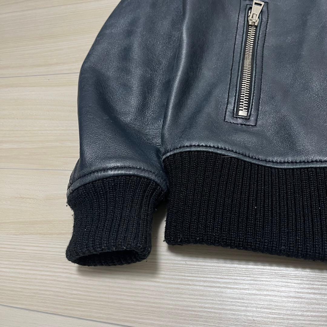 【美品】WACKOMRIA ワコマリア レザー　ジップブルゾン　　M ラムレザー