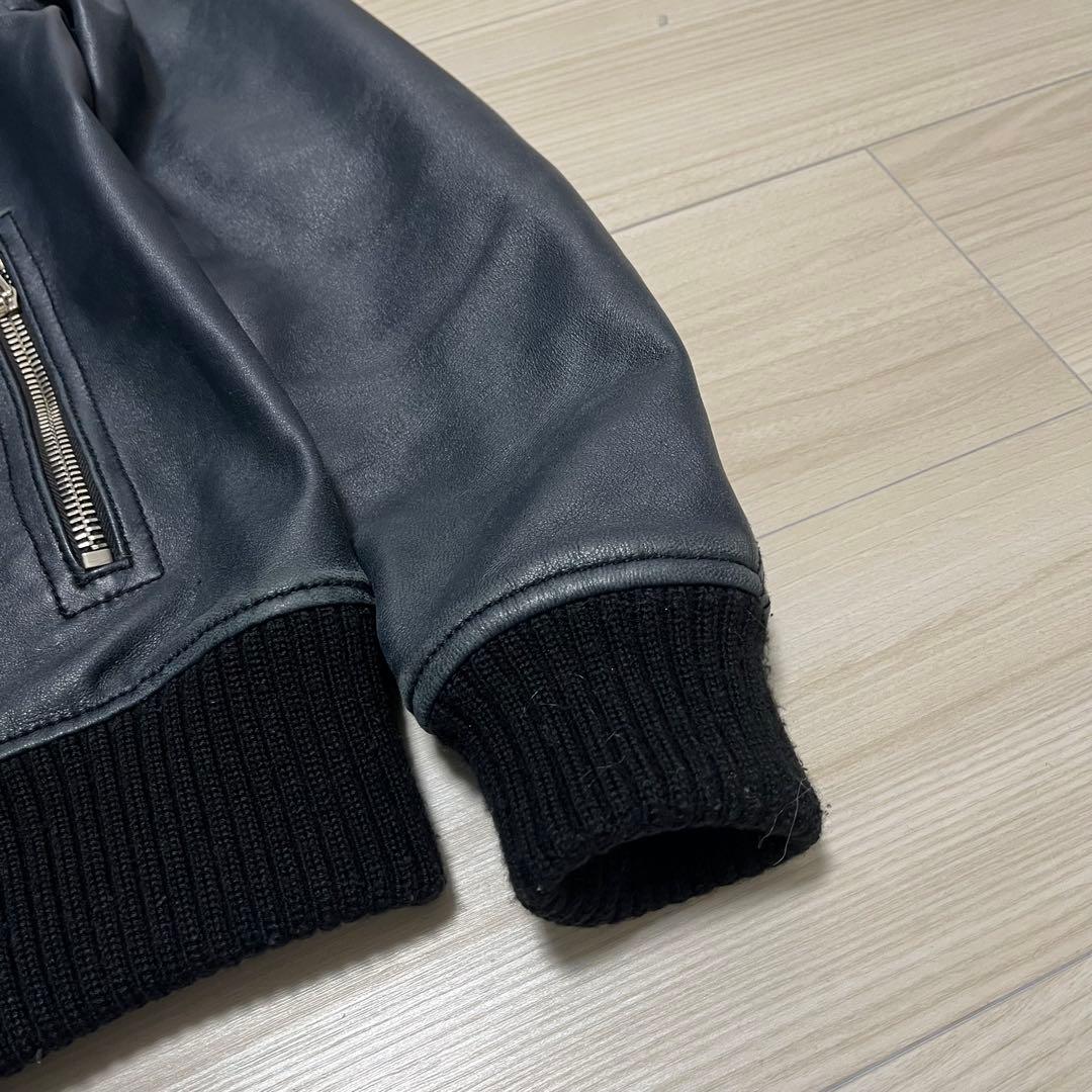 【美品】WACKOMRIA ワコマリア レザー　ジップブルゾン　　M ラムレザー