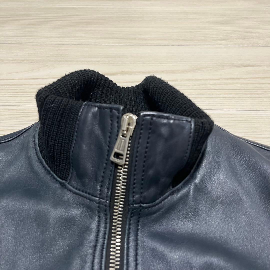 【美品】WACKOMRIA ワコマリア レザー　ジップブルゾン　　M ラムレザー